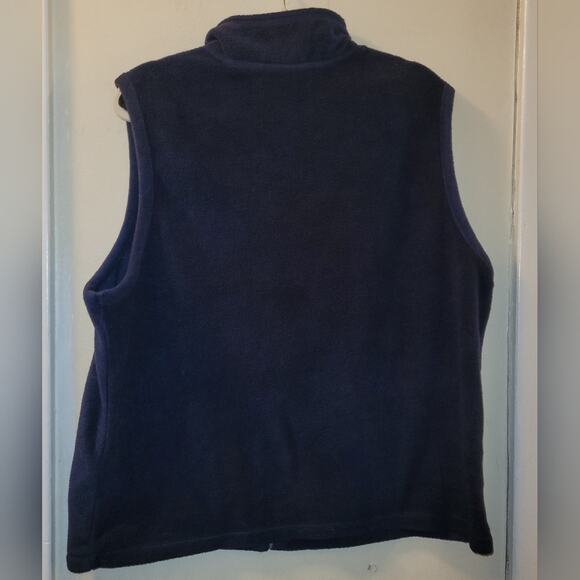 Vintage Womens Cardinal Bird Embroidered Vest Full Zip Navy Size XL - Picture 6 of 8